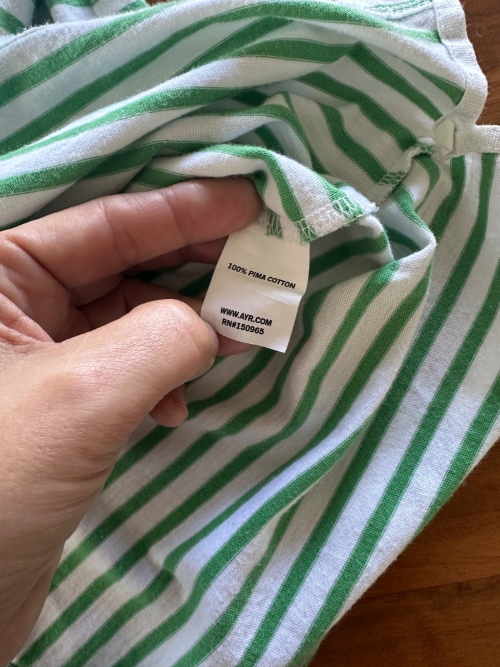 AYR French Fry Tee Striped Green - XS - Picture 8 of 9